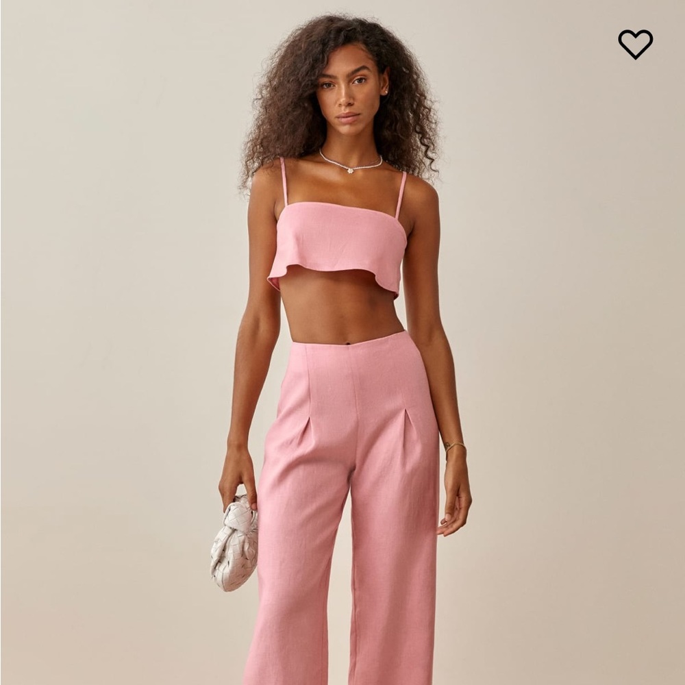 NWT Reformation Cleo Linen Two-Piece Set